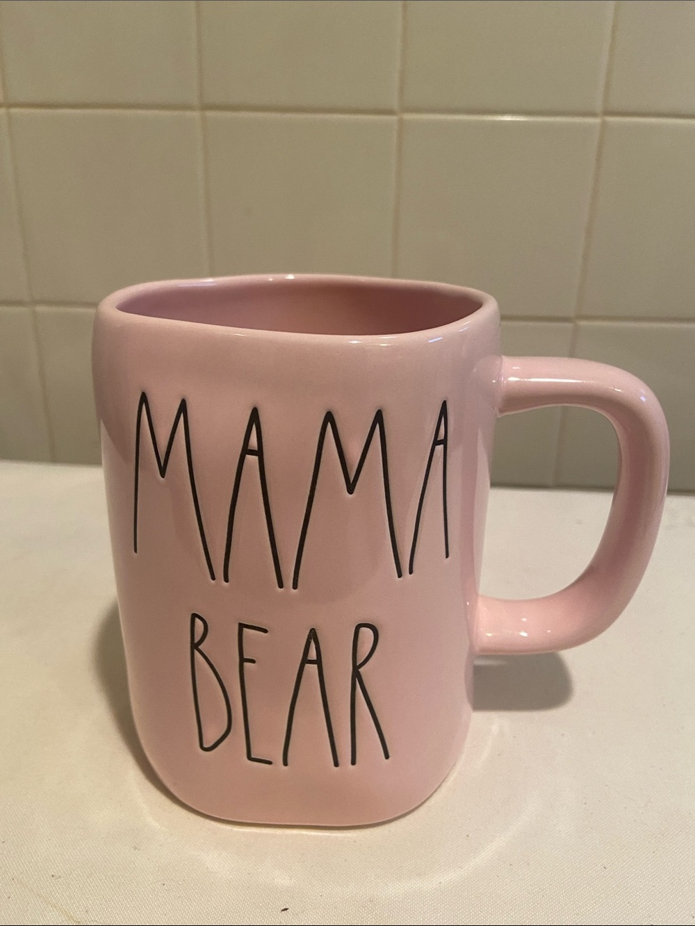 🩷Rae Dunn By Magenta Pink "MAMA BEAR" Ceramic Mug